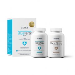 Balíček pro podporu plodnosti muže - vitamíny, minerály a antioxidanty pro vylepšení spermiogramu. BlueFertil Plus + MACA + Kotvičník