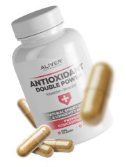 ALIVER - ANTIOXIDANT DOUBLE POWER - Astaxanthin + Resveratrol - NATURAL SMART-AGEING & LONGEVITY AGENT 60 cps / 600 mg
