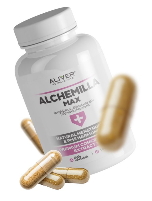 ALIVER - ALCHEMILLA  MAX - Natural menstruation & PMS harmonizer, PREMIUM CONCENTRATED EXTRACT 10:1