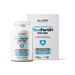 ALIVER - Bluefertil +Plus - for MEN - 100% Natural fertility booster Blend of herbs & vitamins 120 cps / 600 mg