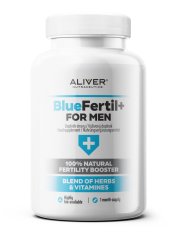 ALIVER - Bluefertil +Plus - for MEN - 100% Natural fertility booster Blend of herbs & vitamins 120 cps / 600 mg